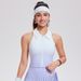 Caijue Women's Fitness Sports Set Outdoor Badminton Tennis Apparel with Lapel Top And Running Skirt for Running_ecoleips.com