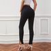 Voya Women's European And American Clothing 2026 New High-waisted Elastic Solid Color Slim-fit Sports Leggings Base Layer Pants Casual Long Pants_ecoleips.com