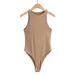 Aria Basics Aria Basics Ins European And American Sexy Elastic Double-layer Sleeveless Tank Top Jumpsuit 2025 Summer New Round-neck_ecoleips.com