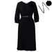 Short Sleeve Square Neck Solid Color High Waist Lotus Leaf Edge Hip Wrap OL Pencil Skirt_ecoleips.com