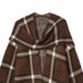 Vintage Versatile Plaid Scarf Knitted Sweater Jacket_ecoleips.com