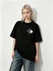 Women's Oversized T-Shirt Minimal Double Star Graphic Casual Loose Short Sleeve Streetwear Top_ecoleips.com