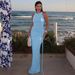 Women's Solid Color Crew Neck Slim Fit Long Dress Elegant Casual Formal Daily Wear Bodycon Maxi Dress For Ladies Fashion Apparel_ecoleips.com