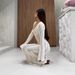European And American New Cross-Border Women's Fashion Elegant V-Neck Knitted Bell Sleeve Thin Hollow Out Bodycon Long_ecoleips.com