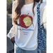 Autumn And Winter Casual Printed Long-Sleeved Loose, Versatile, Slimming Round-Neck Base Layer T-Shirt Top For Women_ecoleips.com