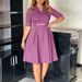 Plus Size Women's Elegant Solid Color Lapel Dress American Style Autumn Fashion Thin Casual_ecoleips.com