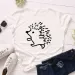 100% Cotton Women T-shirts Cute Hedgehog Printed Graphic T Shirts Woman Short Sleeve Tees Top Female Clothing Ladies Tshirt_ecoleips.com