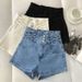 Women's Clothing Denim Shorts Women's Spring And Summer New Loose Slim Single Breasted A Line Wide Leg Hot Pants_ecoleips.com
