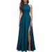 Women's Clothing Halter Neck Sexy Evening Dress Summer Fashion Slit Cocktail Dress Formal Dress_ecoleips.com