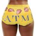 2025s M3057 Summer New Women's Tight Elastic Casual Shorts Lip Letter Print Hot Pants_ecoleips.com