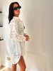 Women’s Lace Hollow-Out Long Sleeve Shirt – Summer Boho Casual Blouse (White, S-XL)_ecoleips.com