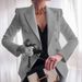 Women's Clothing Women's Solid Color Casual Suit Short Jacket Fashion Autumn Winter Clothing Long Sleeve For Formal & Casual For Women_ecoleips.com