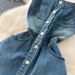 Women's Halter Dress Pure Denim Backless Long Dress Square Neck Spot Design Sexy Hot Girl_ecoleips.com