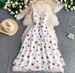 Women's Floral Embroidered Dress Gentle Sweet Summer Beach Vacation Style V Neck Waist Cinching Slimming A-Line Slip Dress_ecoleips.com