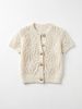 Loose Short Sleeve Knit Jacket, Soft Skin-friendly Blouse_ecoleips.com