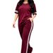 Women's Spring/Summer Short Sleeve Two Piece Set Fashion Trendy Casual Spot Goods_ecoleips.com
