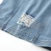 Women's Clothing Loose Ripped Sequined Denim Jacket One Piece Drop Shipping_ecoleips.com