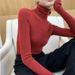 girl High Neck Thickened Inner Layer Base Sweater For Women, Autumn And Winter 2025 New Style, High-End Soft Slim Fit Knitted_ecoleips.com