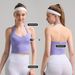 European And American Style Sports Bra With Halter Neck For Women, Push-up Running Fitness Bra, Outerwear Waist-cinching_ecoleips.com