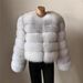 Women's Clothing Women's Long Sleeve Faux Fox Fur Coat Winter Fashion Warm Plush Jacket For Women Long Sleeve Faux Fox Fur Coat Winter Fashion_ecoleips.com