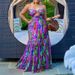 C8465 2022 Summer New Long Strap Print Sexy Fashion Big Hem European And American Style Dress_ecoleips.com