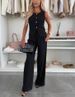 Women's Clothing Vest Casual Pants Two Piece Suit Summer Fashion Sleeveless Top Straight Pants Suit_ecoleips.com