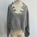 Women's Oversized Off-Shoulder V-Neck Sweater - Lazy Chic Knit Pullover With Distressed Details, Casual Loose Fit, Spring & Fall Fashion_ecoleips.com
