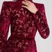 Women's Long Sleeved Asymmetrical Jacquard Evening Dress For Party Wear Autumn Winter_ecoleips.com