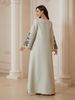 Muslim Women's Long Robe, Printed Embellished Dress, Elegant Evening Gown, Stylish Muslim Fashion, Perfect For Special Occasions_ecoleips.com