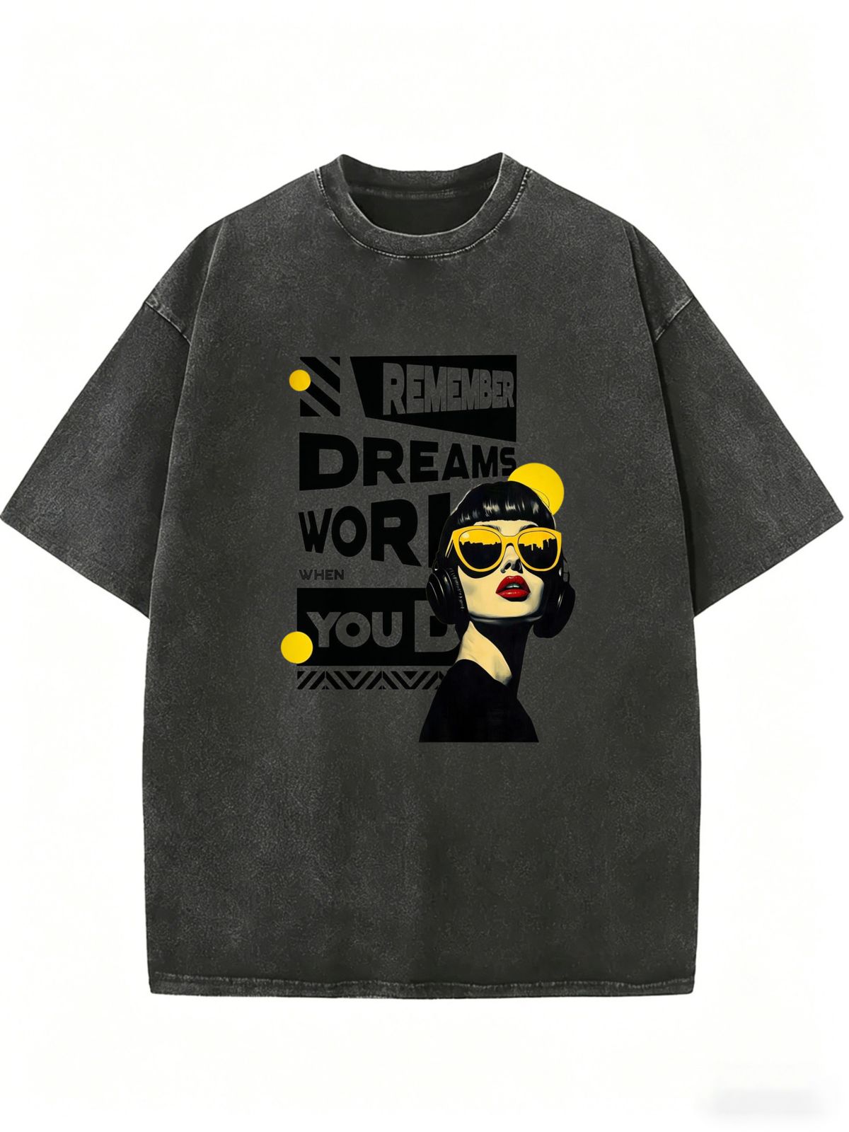 Plus-size Women's Clothing, Retro Pop Art Style, Loose Casual Street Style Short-sleeved Top_ecoleips.com