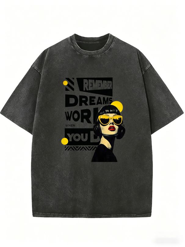 Plus-size Women's Clothing, Retro Pop Art Style, Loose Casual Street Style Short-sleeved Top_ecoleips.com