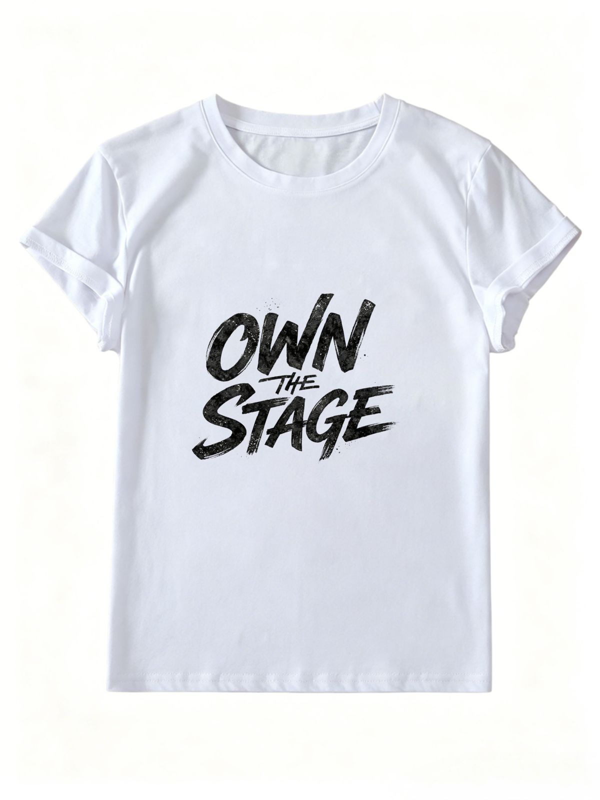 Women's Stage Domination Pattern, Cotton Short-Sleeve Casual Fashion Street Style T-Shirt_ecoleips.com