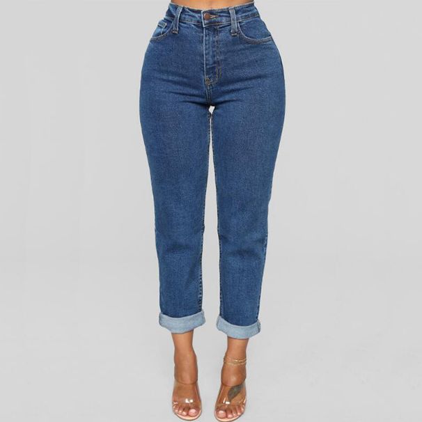 Women's Clothing New Jeans Loose High Waist Nine Points Straight Pants_ecoleips.com