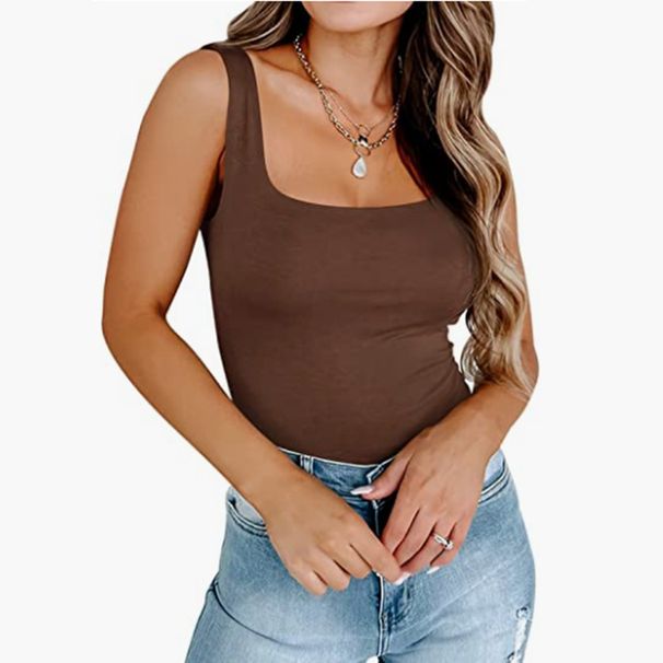 Women's Clothing Solid Color Slim Sexy Small Vest_ecoleips.com