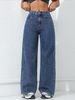 K American Wide Leg Jeans Women's New Loose And Slimming Straight Leg Denim Pants With Floor Length_ecoleips.com