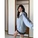 High-street Design Three-stripe Hooded Sweatshirt For Women, 2025 Autumn/winter New Style, Loose Fit, Fleece-lined,_ecoleips.com