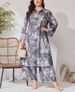 Plus-Size Print Suit Set – Modest Long Sleeve Top & Palazzo Pants For Women (0XL-4XL) | Fashion Breathable & Ethnic Elegance_ecoleips.com