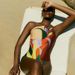 Women's Printed One-Piece Swimsuit With Shoulder Detail - Holiday Beach Swimwear_ecoleips.com