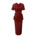 K Elegant Wind Ensemble New Irregular 3D Flower Top Glamorous Bodycon Skirt For Women_ecoleips.com