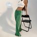 Women's Clothing Women's High-Waisted Casual Straight Leg Pants With Drawstring And Elastic Waist Fashion Long Trousers_ecoleips.com