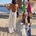 Summer Casual Loose Backless Vacation Dress Women's Beach Midi Skirt European American Style Cross Border E-commerce_ecoleips.com