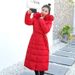 Women's Winter Parka With Faux Fur Hood, Long Puffer Coat, Waterproof Polyester Shell, Knee-Length Warm Jacket, Slim Fit & Extra Thick_ecoleips.com