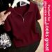 Women's Summer Slimming Knitted Polo Shirt Solid Color Loose Fit Base Top For Commuting And Outerwear Popular Style_ecoleips.com
