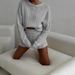 Women's Knitted Casual Sweater Shorts Set New Polyester Co-ords For Comfortable Fashion_ecoleips.com