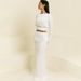 AC475 Long-Sleeve Ruched Hollow V-Neck Cro Cro-Border Metallic European And American Stretch Women's Long_ecoleips.com