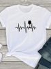 European And American Cross-border Foreign Trade Women's Clothing, Fun Wine Glass Print Round Neck Short-sleeve T-shirt_ecoleips.com
