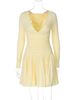 Hugcitar Elegant V Neck Long Sleeve Ruched Frill Sexy Pleated Mini Dress Autumn Women Clothes Birthday Party Vacation Wholesale_ecoleips.com