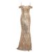 Women's dress sexy sequined tube top floor-length banquet party evening dress fishtail long skirt_ecoleips.com