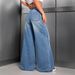 Women's Retro High Street Wide Leg Jeans Solid Color Casual Fashion Office Lady Style Spring Autumn Regular Fit Cotton Denim_ecoleips.com