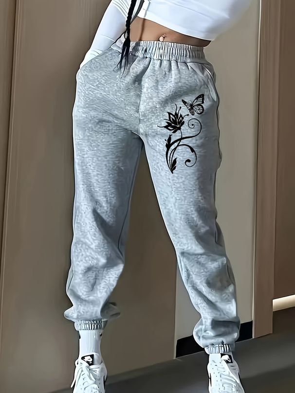 Women's Clothing Women's High-Waisted Long Pants Unique Print Europe America Bottoms For Formal & Casual For Women_ecoleips.com